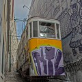 Tram in Lissabon.